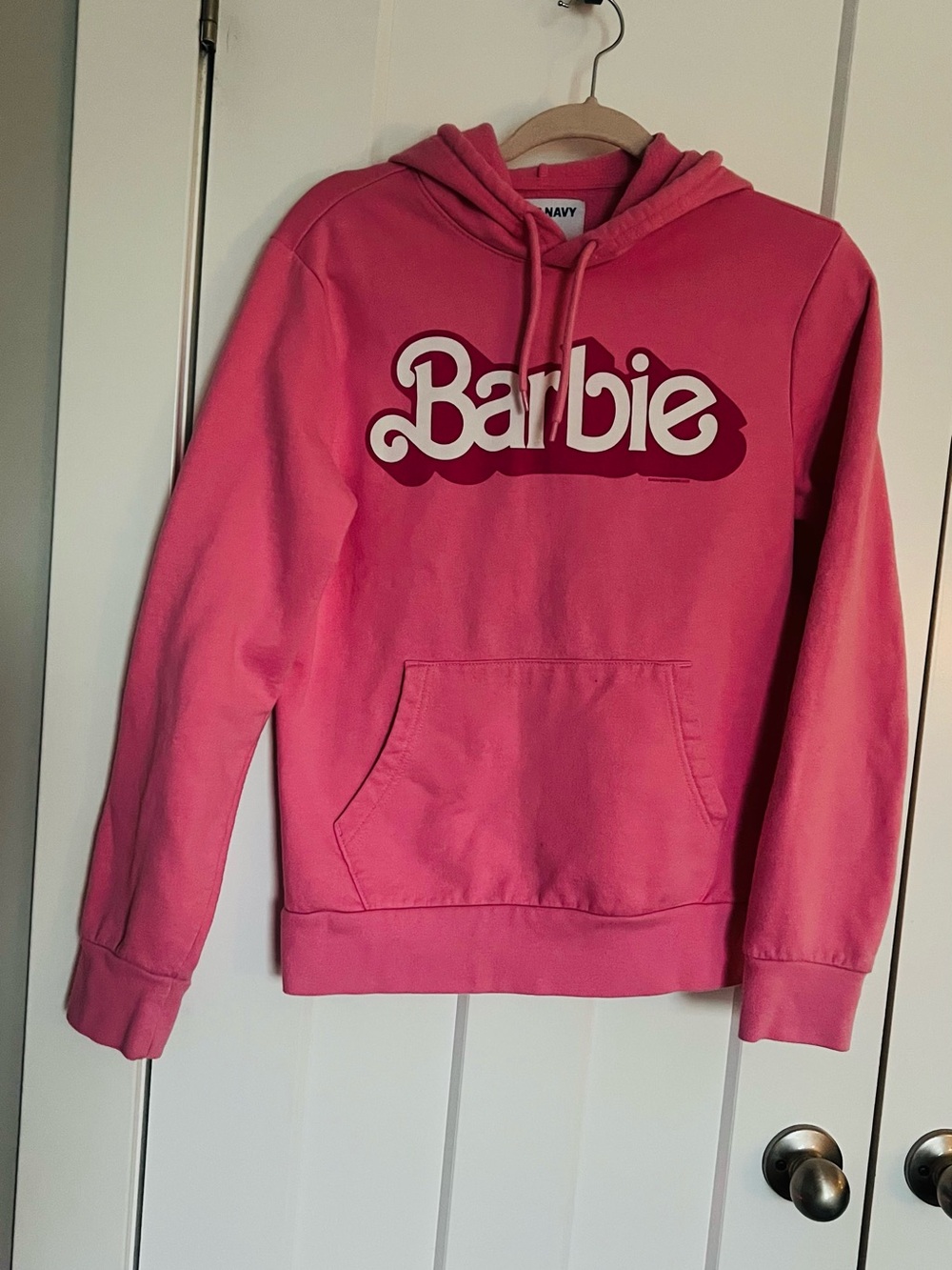 Old Navy Pink Barbie Logo Hoodie
